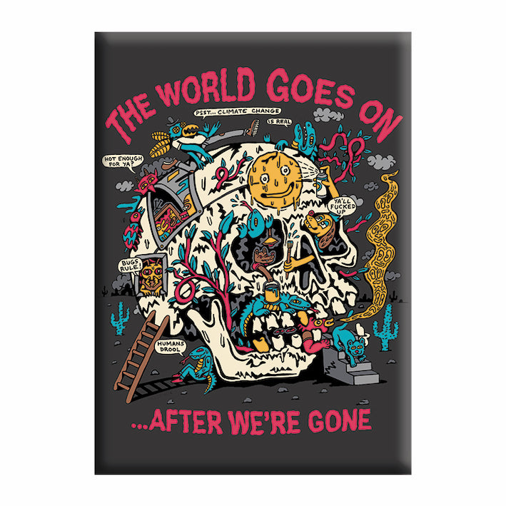 Killer Acid The World Goes On 2.5"x3.5" Magnet - 3 pc prepack