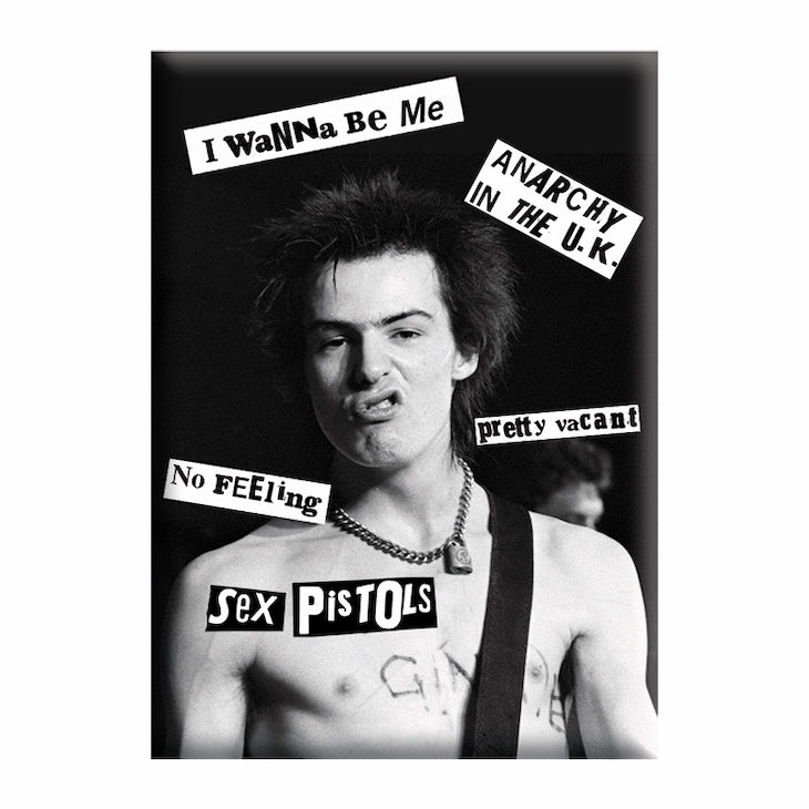 Sex Pistols Sid Vicious 2.5"x3.5" Magnet - 3 pc prepack