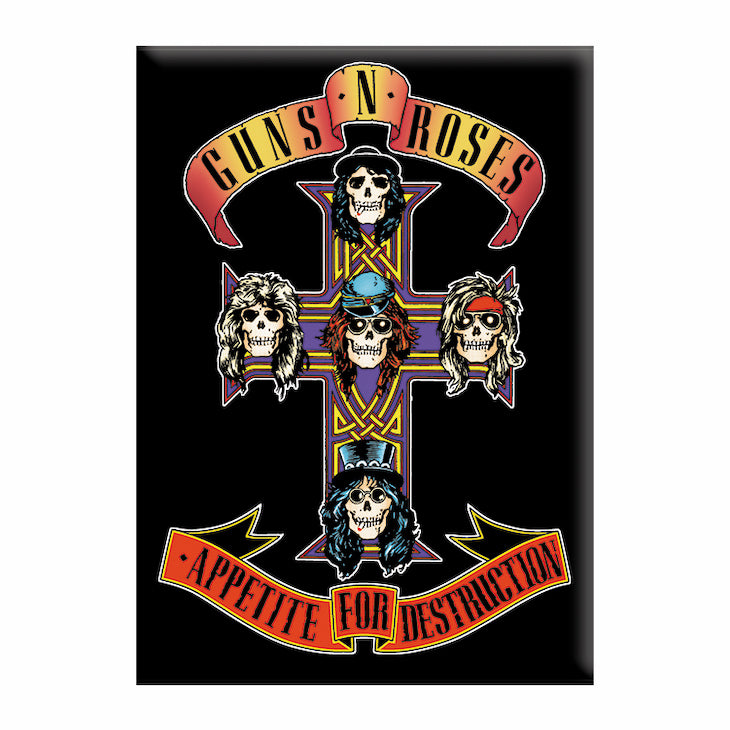 Guns N Roses Cross 2.5"x3.5" Magnet - 3 pc prepack