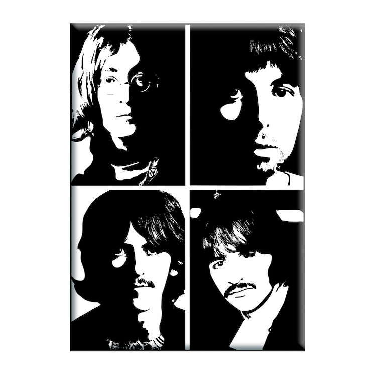 The Beatles Stencil Portraits 2.5"x3.5" Magnet - 3 pc prepack
