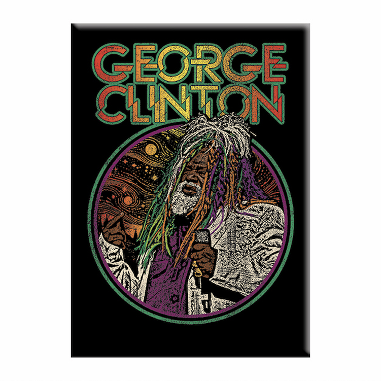 George Clinton Space Graphic 2.5"x3.5" Magnet - 3 pc prepack