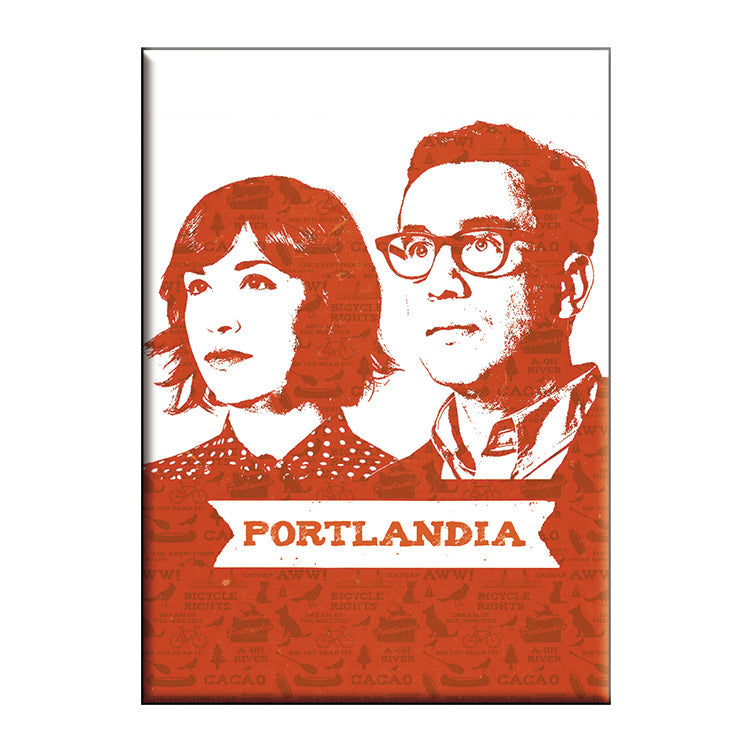 Portlandia Stencil Portrait 2.5"x3.5" Magnet  - 3 pc prepack
