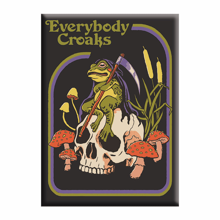 Steven Rhodes Everybody Croaks 2.5"x3.5" Magnet  - 3 pc prepack