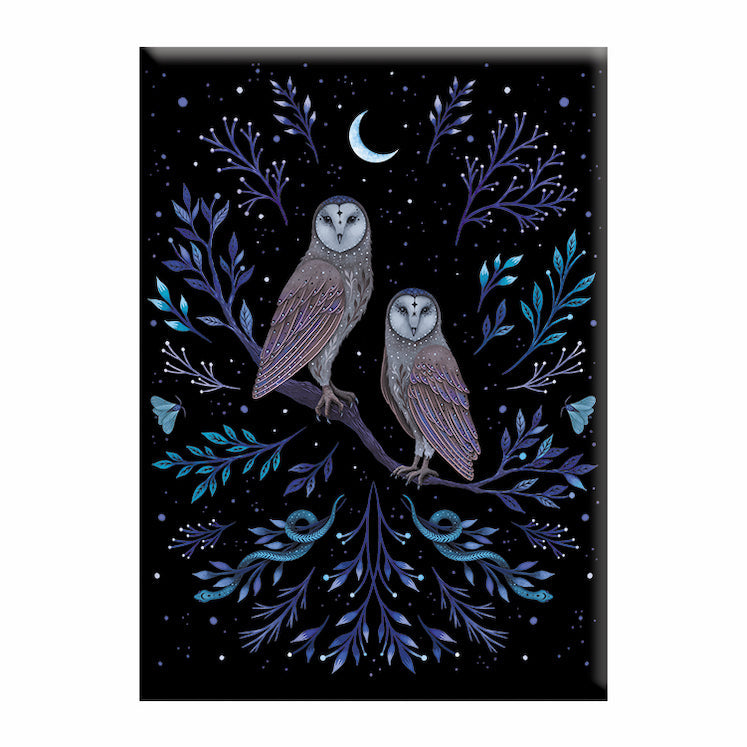 Episodic Drawing Owls In Moonlight 2.5"x3.5" Magnet - 3 pc prepack