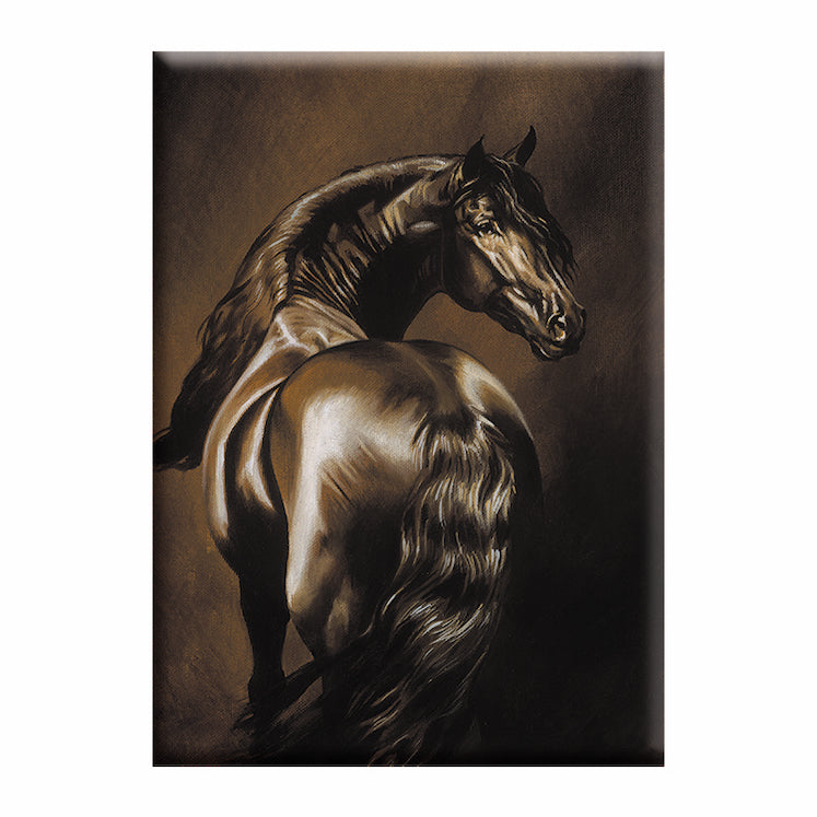 Heather Edwards Chocolate Horse 2.5"x3.5" Magnet - 3 pc prepack