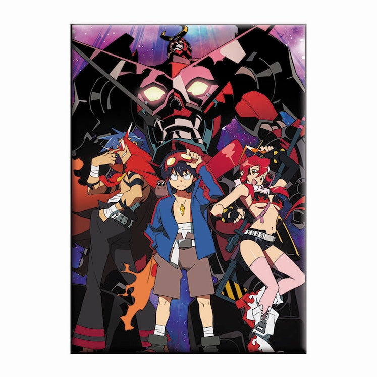 Gurren Lagann Cool Team Pose 2.5"x3.5" Magnet - 3 pc prepack