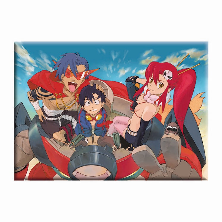 Gurren Lagann Silly Team Pose 2.5"x3.5" Magnet - 3 pc prepack