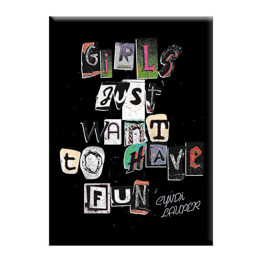 Cyndi Lauper Girls Wanna Have Fun 2.5"x3.5" Magnet - 3 pc prepack