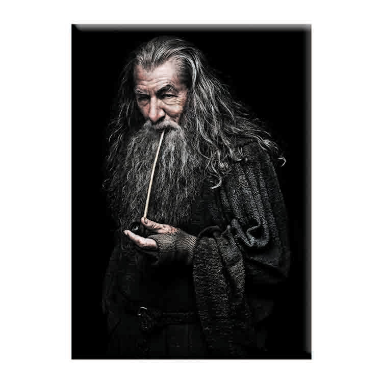 The Hobbit Gandalf with Pipe 2.5"x3.5" Magnet - 3 pc prepack