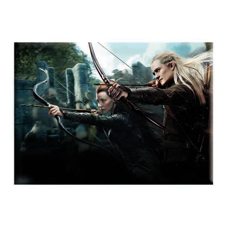 The Hobbit Legolas  Tauriel 2.5"x3.5" Magnet - 3 pc prepack