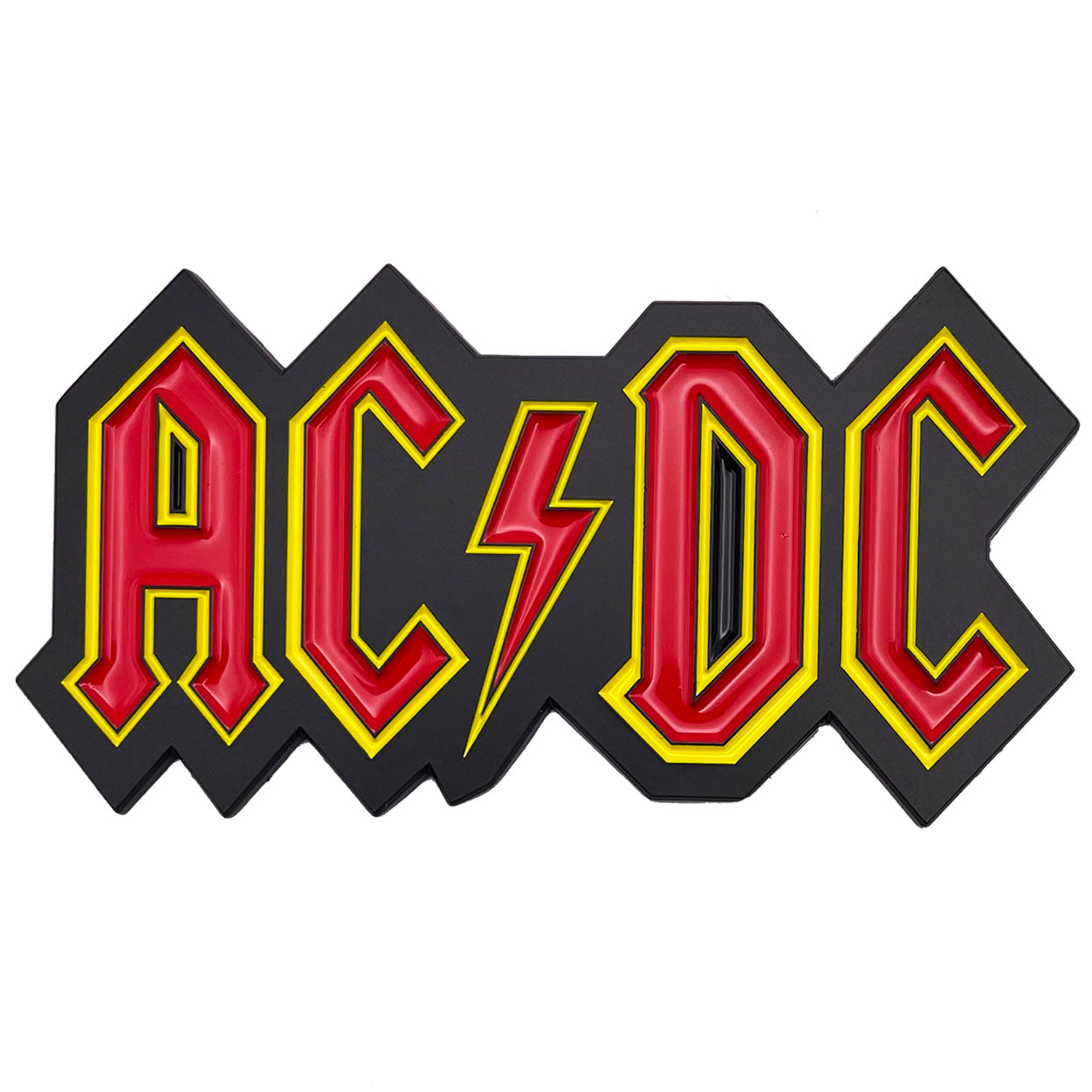 AC/DC Logo 3.5"x1.8" Enamel Magnet - 2 pc prepack