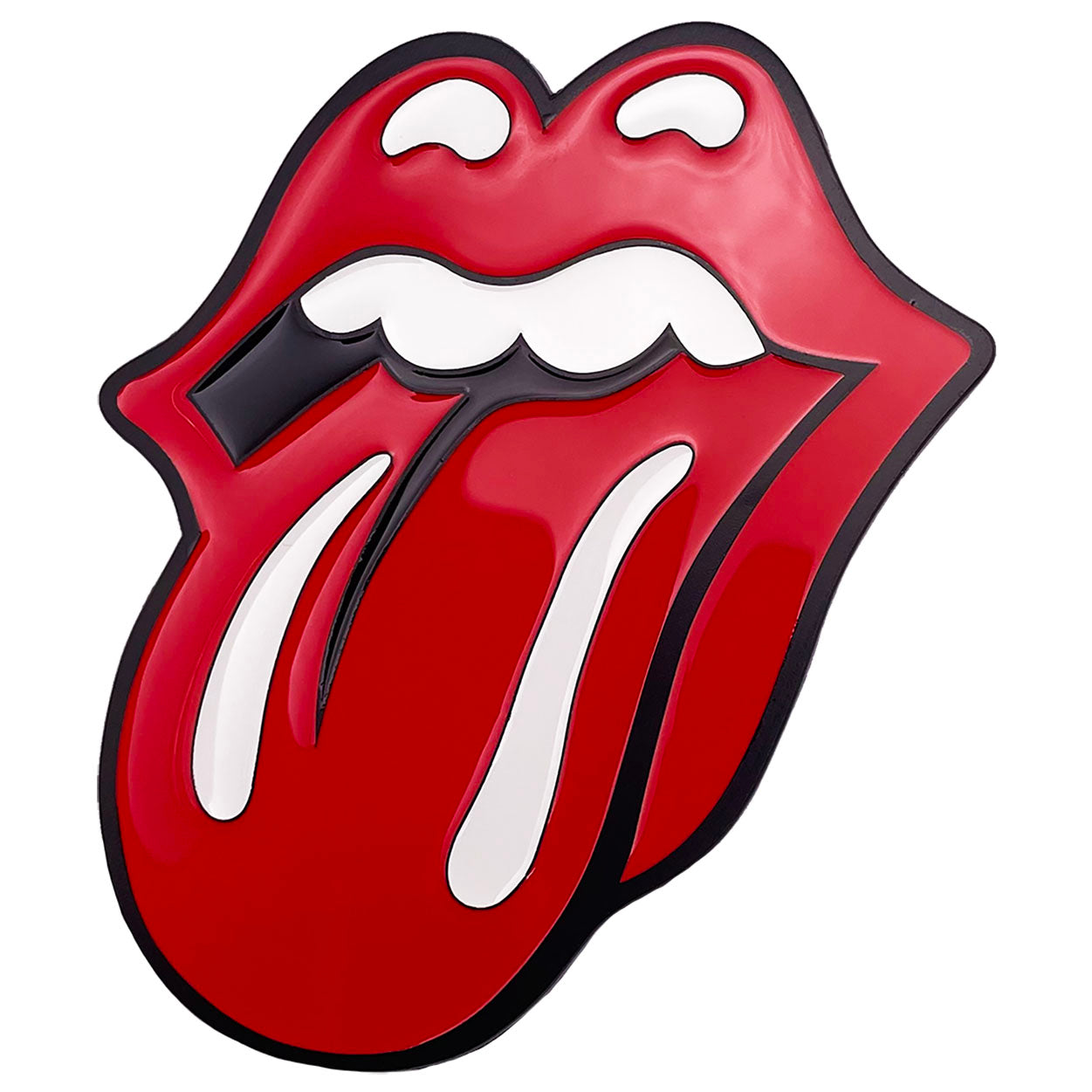 The Rolling Stones Tongue 3.75"x3" Enamel Magnet - 2 pc prepack