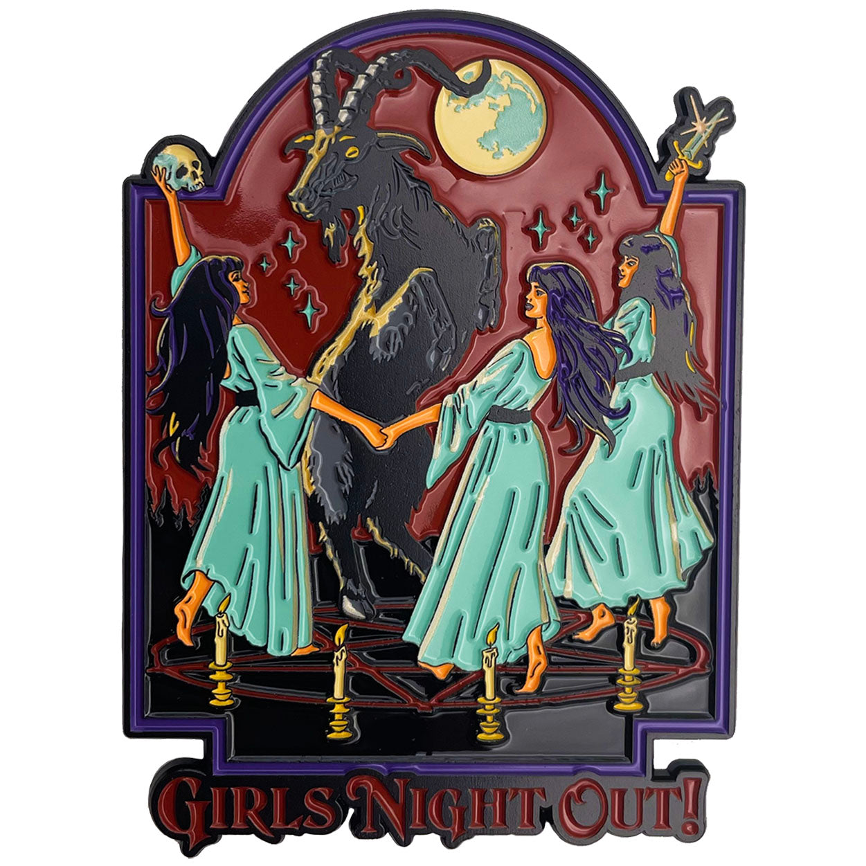 Steven Rhodes Girls Night Out! 2.1"x3.5" Enamel Magnet - 2 pc prepack
