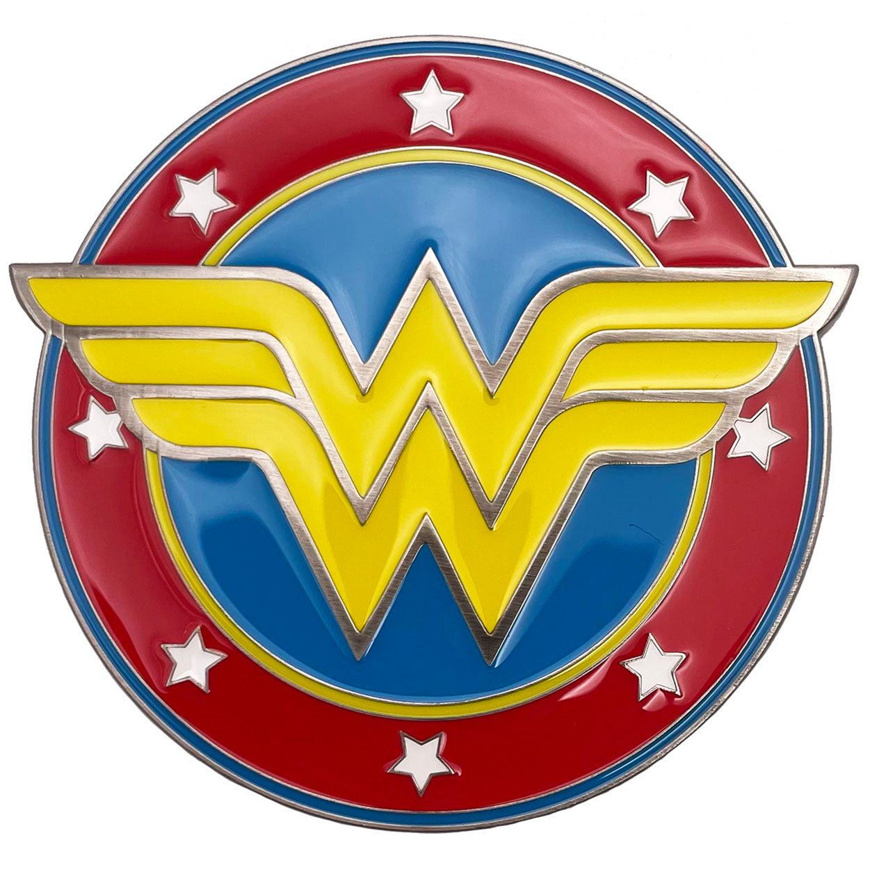 Wonder Woman Shield Logo 3" Enamel Magnet - 2 pc prepack