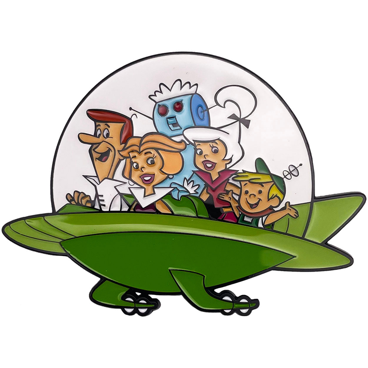 The Jetsons Family 3"x2.1" Enamel Magnet - 2 pc prepack