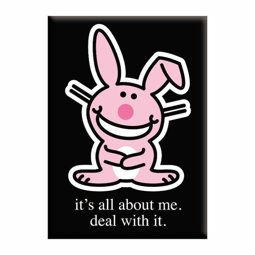 It's Happy Bunny All About Me 2.5"x3.5" Magnet - 3 pc prepack