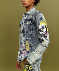 Thumbnail for Skull Denim Jacket