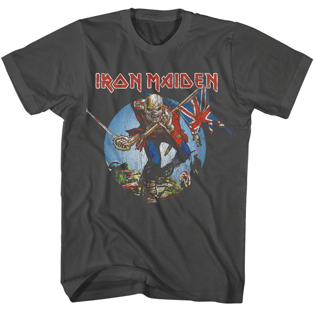 IRON MAIDEN-IRON MAIDEN TROOPER-SMOKE ADULT S/S TSHIRT