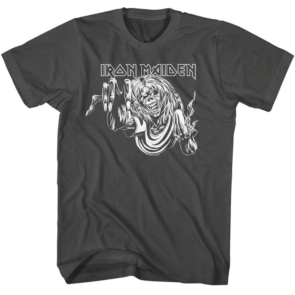 IRON MAIDEN-IRON MAIDEN EDDIE REACH-SMOKE ADULT S/S TSHIRT
