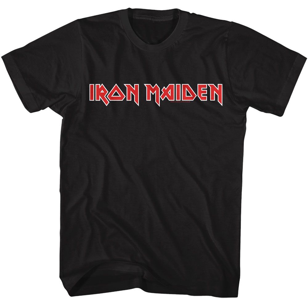 IRON MAIDEN-IRON MAIDEN 2 COLOR LOGO-BLACK ADULT S/S TSHIRT