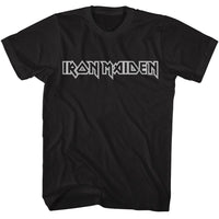 Thumbnail for IRON MAIDEN-IRON MAIDEN LINE LOGO-BLACK ADULT S/S TSHIRT
