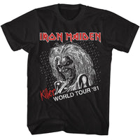 Thumbnail for IRON MAIDEN-IRON MAIDEN KILLER WORLD TOUR-BLACK ADULT S/S TSHIRT