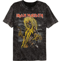 Thumbnail for IRON MAIDEN-IRON MAIDEN KILLERS COVER-MINERAL WASH BLACK ADULT S/S TSHIRT