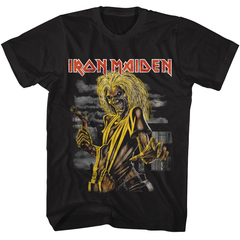 IRON MAIDEN-IRON MAIDEN KILLERS COVER-BLACK ADULT S/S TSHIRT