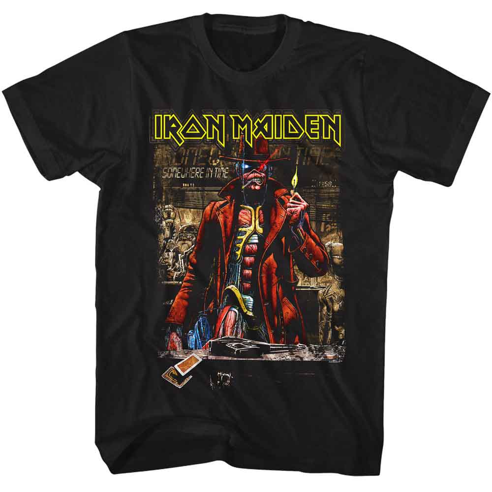 IRON MAIDEN-IRON MAIDEN SOMEWHERE IN TIME SEPIA-BLACK ADULT S/S TSHIRT