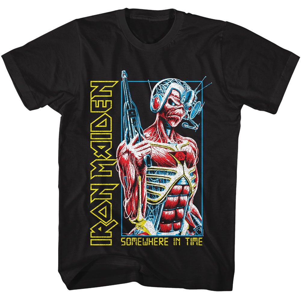 IRON MAIDEN-IRON MAIDEN SOMEWHERE IN TIME-BLACK ADULT S/S TSHIRT