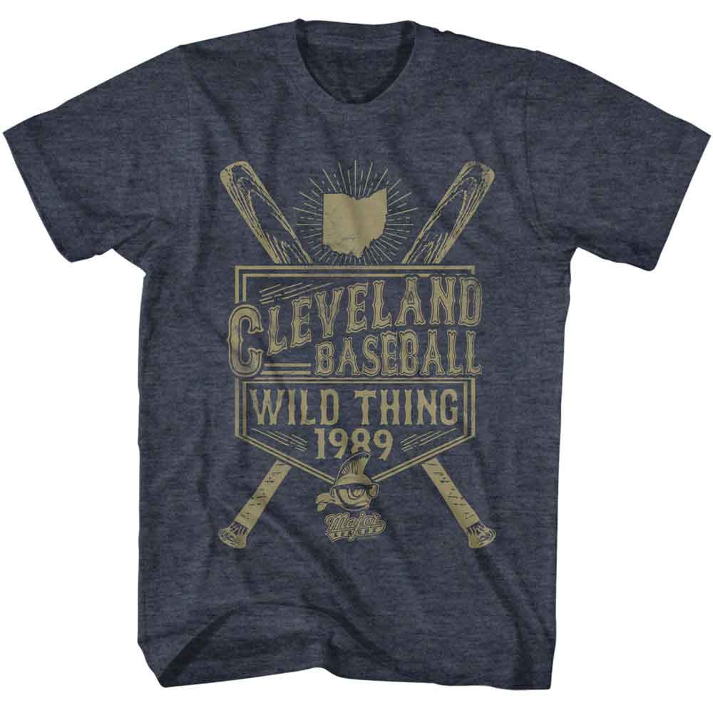 MAJOR LEAGUE-MAJOR LEAGUE ATHLETICS ESTD 89-NAVY HEATHER ADULT S/S TSHIRT