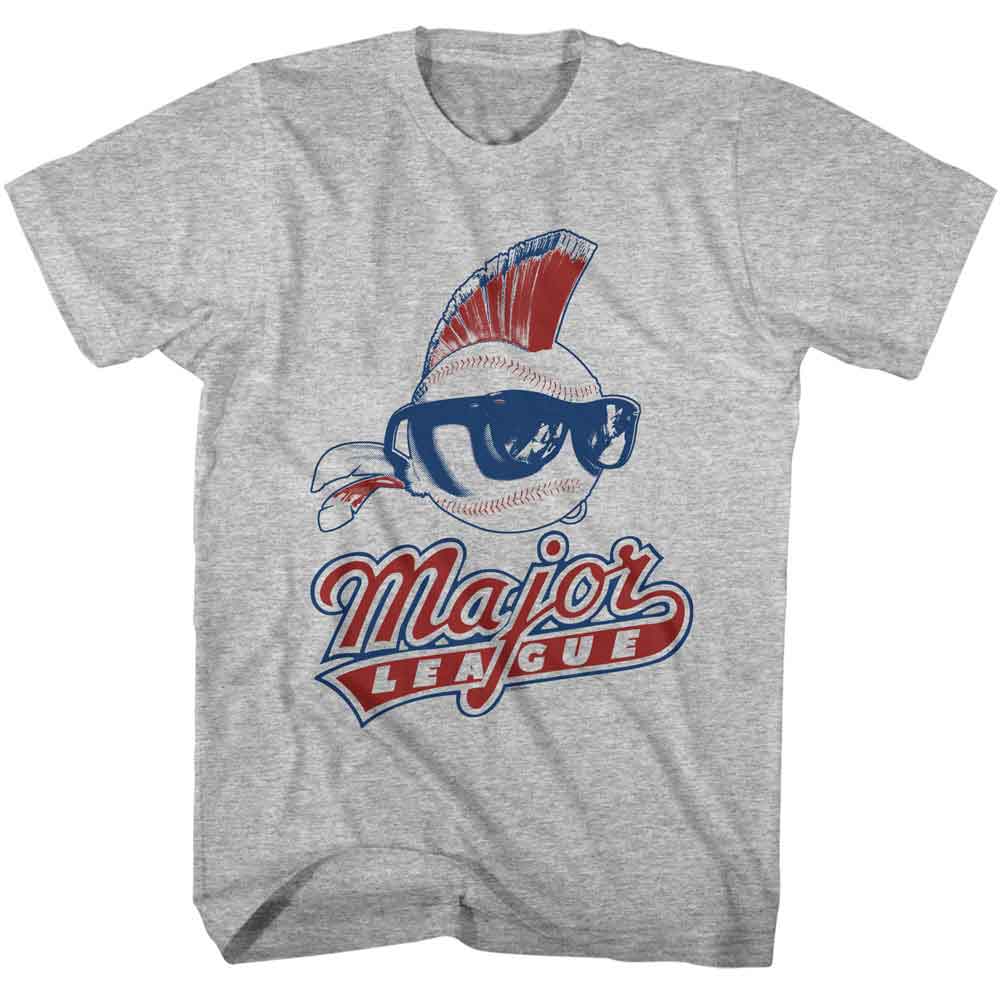 MAJOR LEAGUE-MAJOR LEAGUE LOGO AND BALL-GRAY HEATHER ADULT S/S TSHIRT