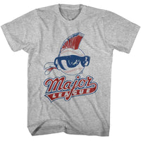 Thumbnail for MAJOR LEAGUE-MAJOR LEAGUE LOGO AND BALL-GRAY HEATHER ADULT S/S TSHIRT