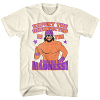 Thumbnail for MACHO MAN-EXPECT THE UNEXPECTED-NATURAL ADULT S/S TSHIRT