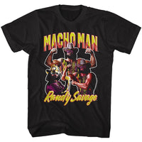 Thumbnail for MACHO MAN-MACHO MEN-BLACK ADULT S/S TSHIRT