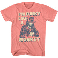 Thumbnail for MACHO MAN-FUNKY-CORAL SILK HEATHER ADULT S/S TSHIRT