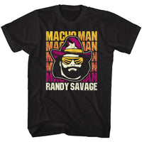 Thumbnail for MACHO MAN-RANDY SAVAGE-BLACK ADULT S/S TSHIRT