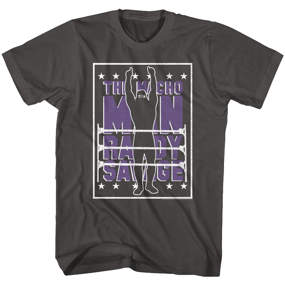 MACHO MAN-POSTER-SMOKE ADULT S/S TSHIRT