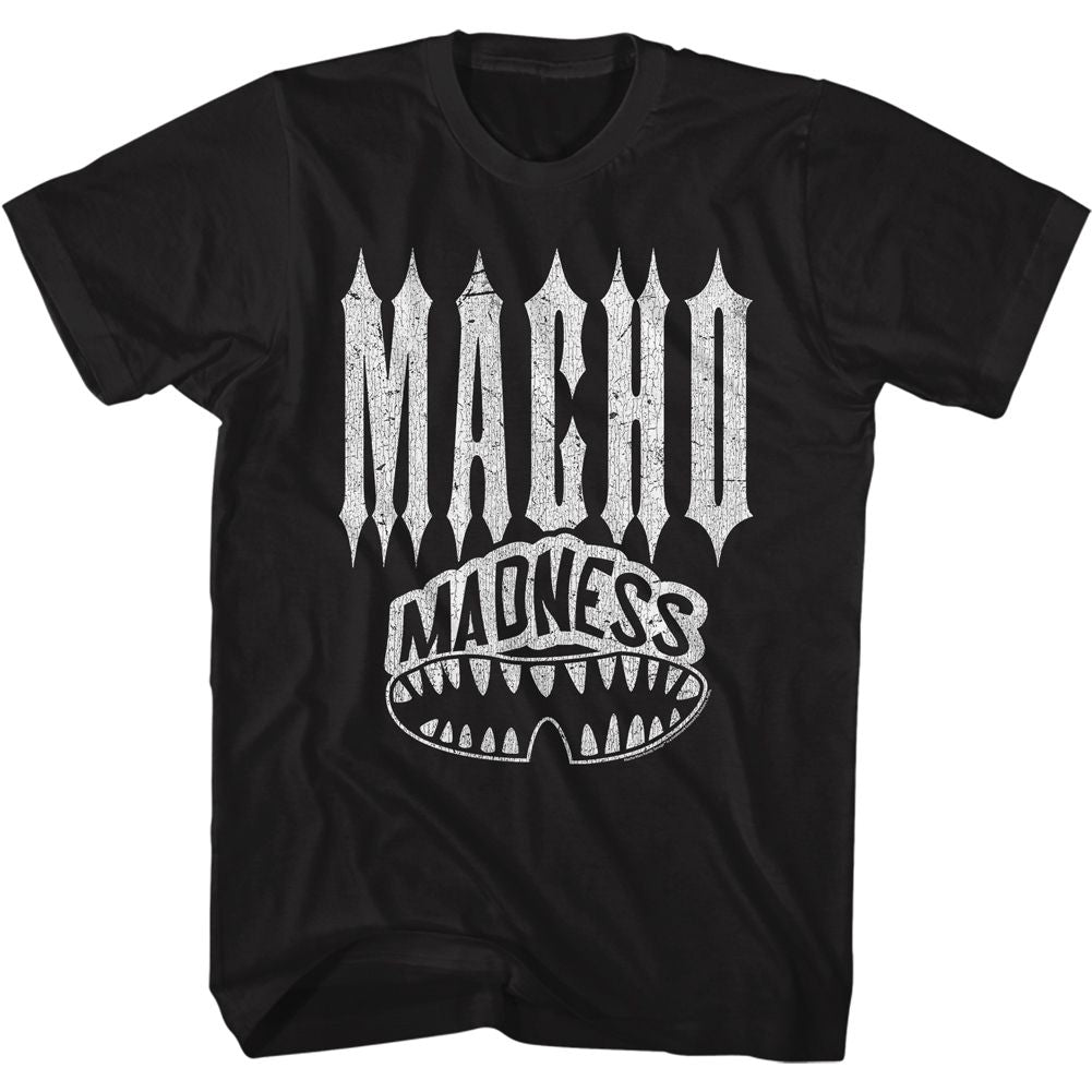 MACHO MAN-MACHO TEETH-BLACK ADULT S/S TSHIRT
