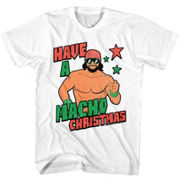 Thumbnail for MACHO MAN-MACHOMAN CHRISTMAS-WHITE ADULT S/S TSHIRT