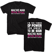 Thumbnail for MACHO MAN-MACHO MAN TOWER OF POWER-BLACK ADULT S/S TSHIRT