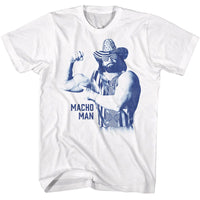 Thumbnail for MACHO MAN-MACHO MAN MONO MACHO-WHITE ADULT S/S TSHIRT
