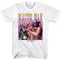 Thumbnail for MACHO MAN-MACHO MAN BOX-WHITE ADULT S/S TSHIRT