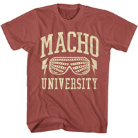 Thumbnail for MACHO MAN-MACHO MAN UNIVERSITY-TERRACOTTA ADULT S/S TSHIRT