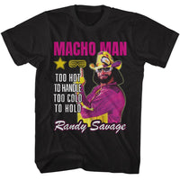 Thumbnail for MACHO MAN-MACHO MAN TOO HOT TO HANDLE-BLACK ADULT S/S TSHIRT
