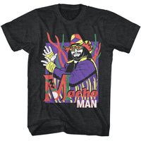 Thumbnail for MACHO MAN-MACHO MAN MM STRINGS-BLACK HEATHER ADULT S/S TSHIRT
