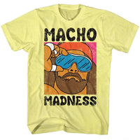 Thumbnail for MACHO MAN-WILD LIFE-YELLOW HEATHER ADULT S/S TSHIRT