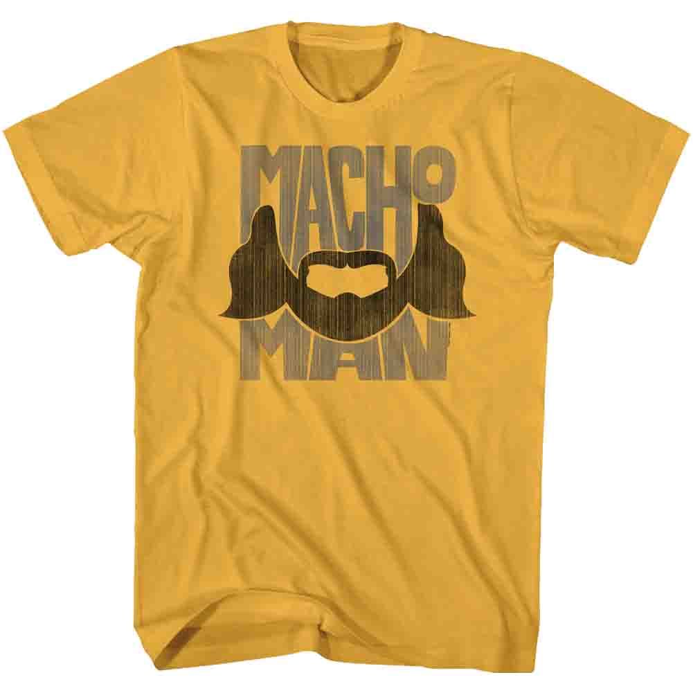 MACHO MAN-BEARD WORDS-GINGER ADULT S/S TSHIRT