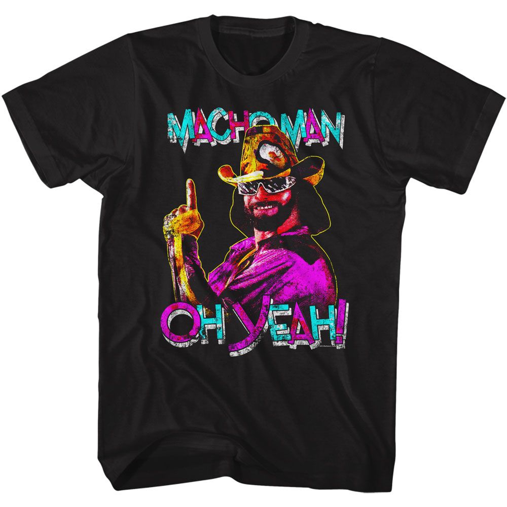 MACHO MAN-MACHO MAN-BLACK ADULT S/S TSHIRT