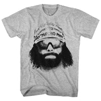Thumbnail for MACHO MAN-FACE-GRAY HEATHER ADULT S/S TSHIRT